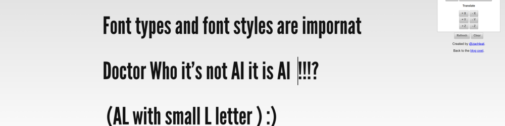 Font styles impact meaning; &quot;AI&quot; vs &quot;Al&quot; humorously highlighted.