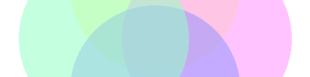 Overlapping pastel colored circles in a Venn diagram.